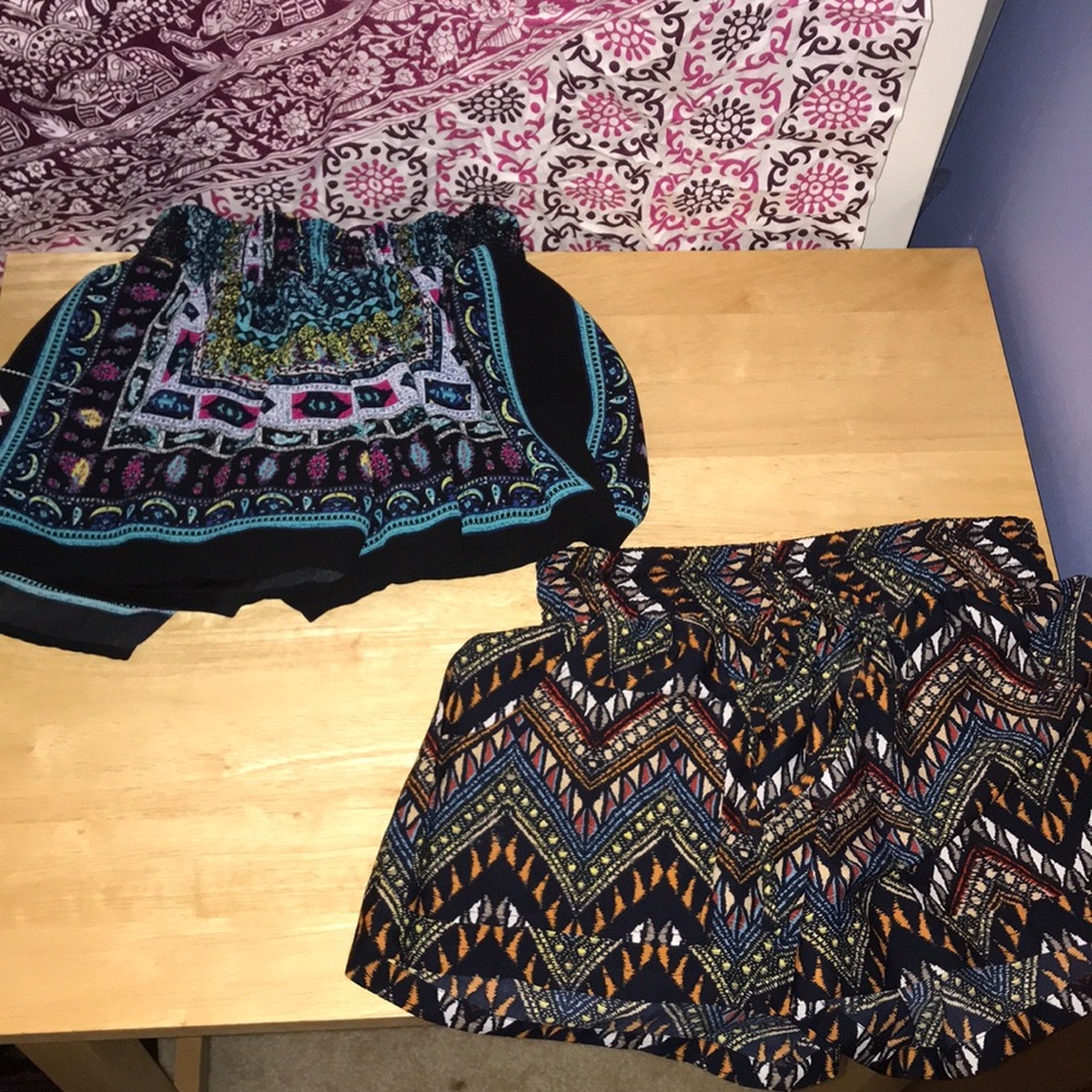 Two Tribal print shorts